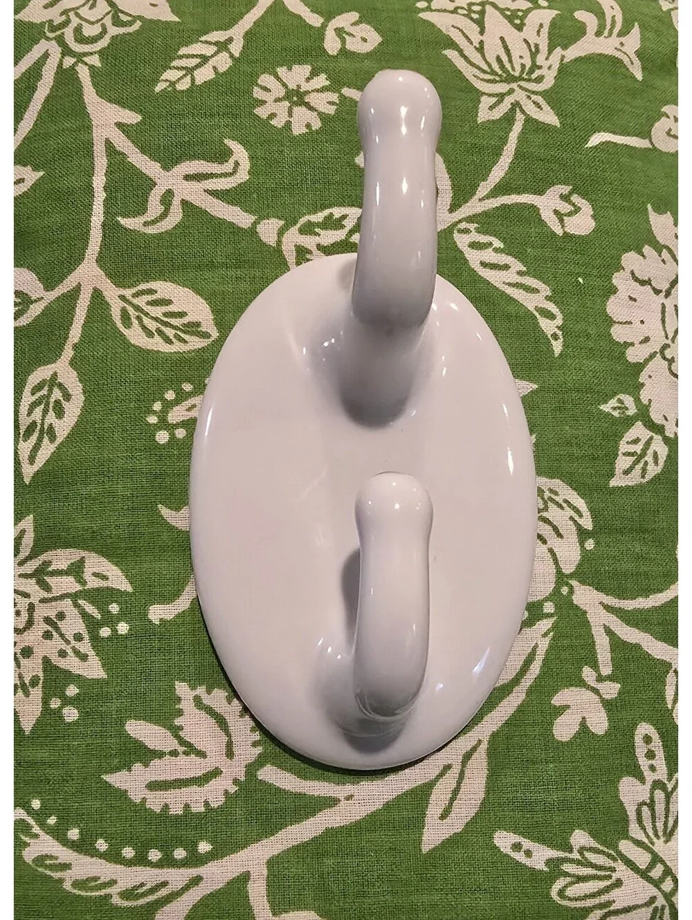 Vintage Classic White Ceramic Wall Mount Double Robe Towel Hook